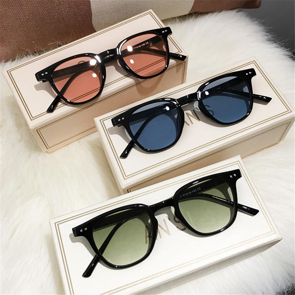 Sunglasses Oversized Square - UV400 블랙 선글라스 남성용 빈티지 오버사이즈