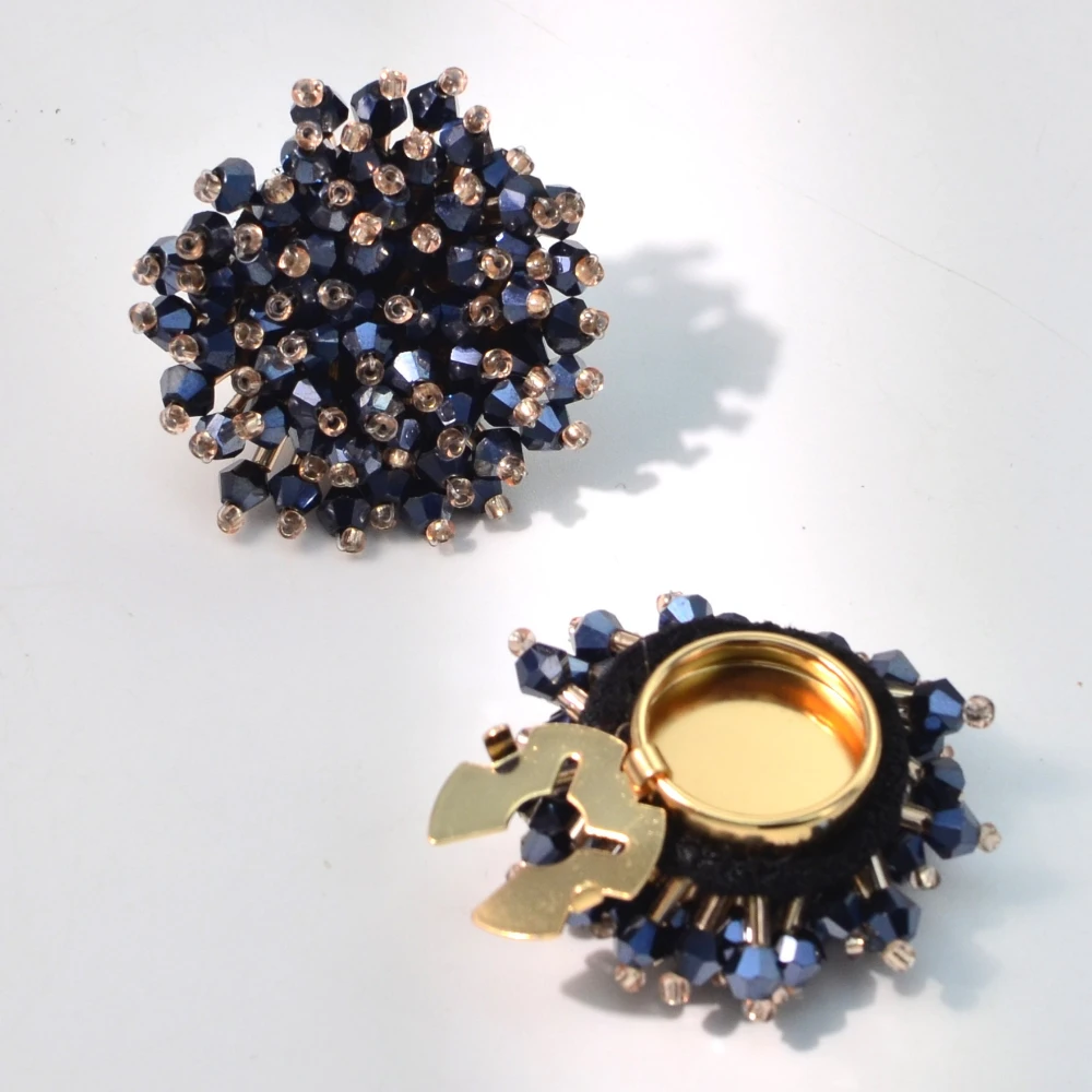 Women'S Accessories Jewelry - 2PCS 우아한 버튼 커버 수제 비즈
