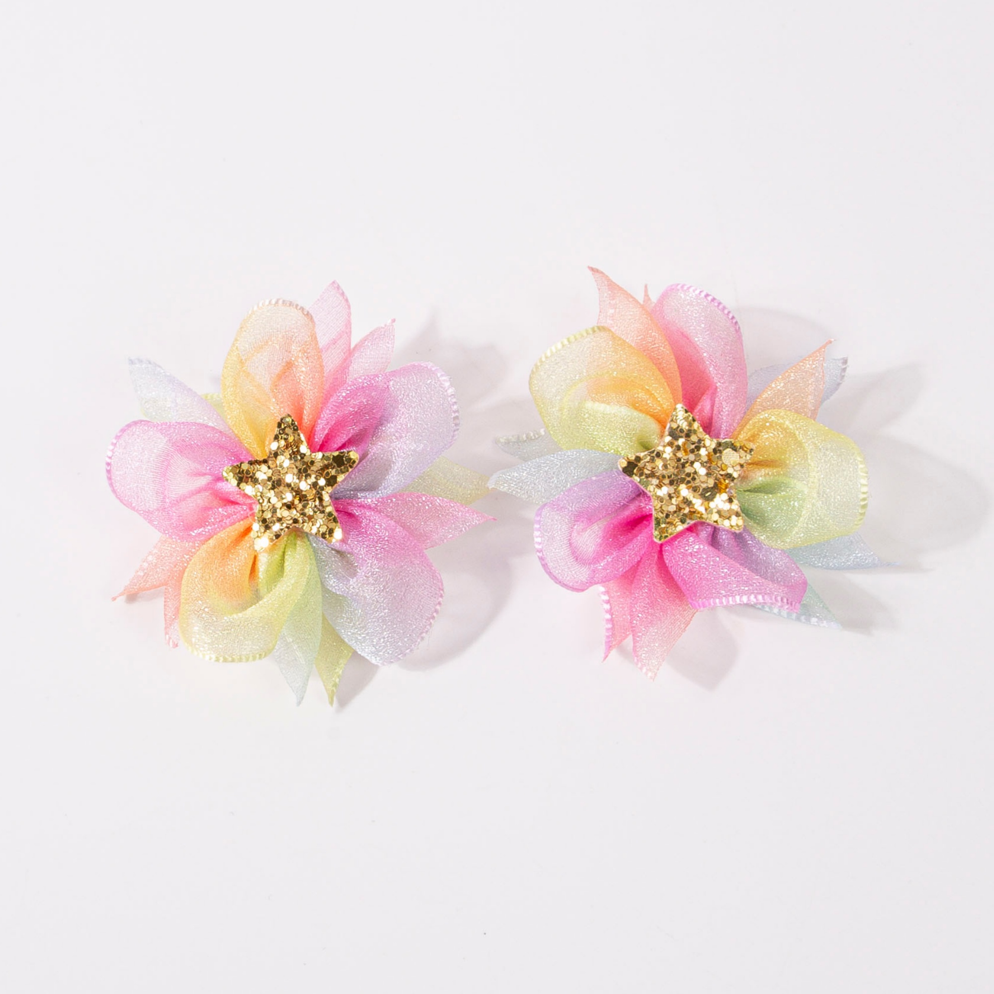 Women'S Accessories Rainbow Shops - 2/4 그라데이션 레인보우 시폰 헤어핀, 반짝이는