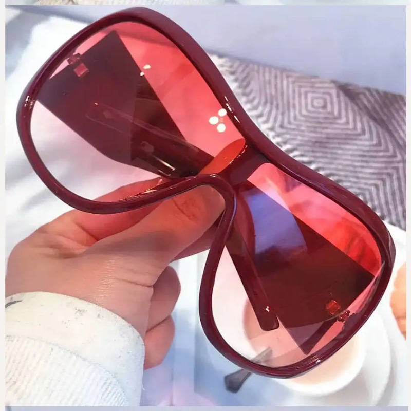 Sunglasses Oversized Square - 원피스 오버사이즈 Y2K 선글라스 여성용 남성용