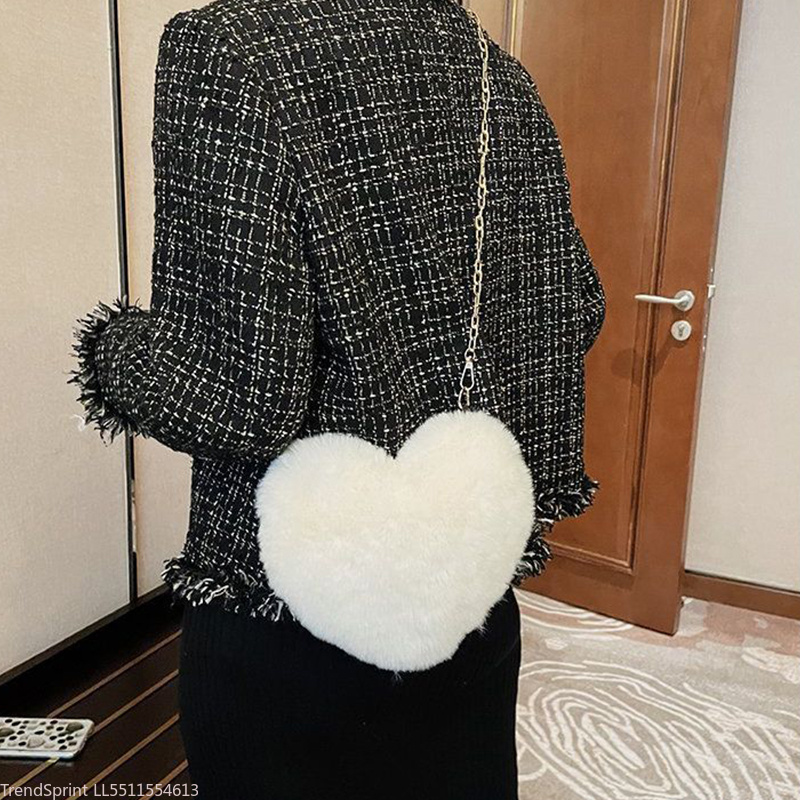 Women'S Accessories Purse - 패션 여성 하트 모양 인조 퍼