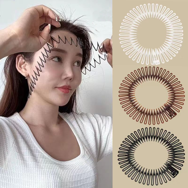 Women Accessories Online - 플라스틱 전체 원형 스트레치 유연한 빗