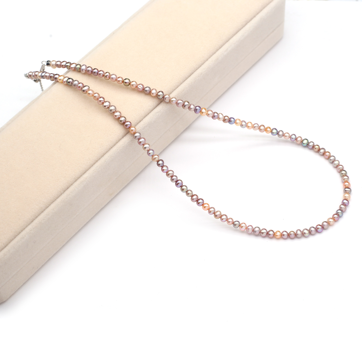 Women'S Accessories Jewelry - 진짜 천연 담수 진주 목걸이 3-4mm