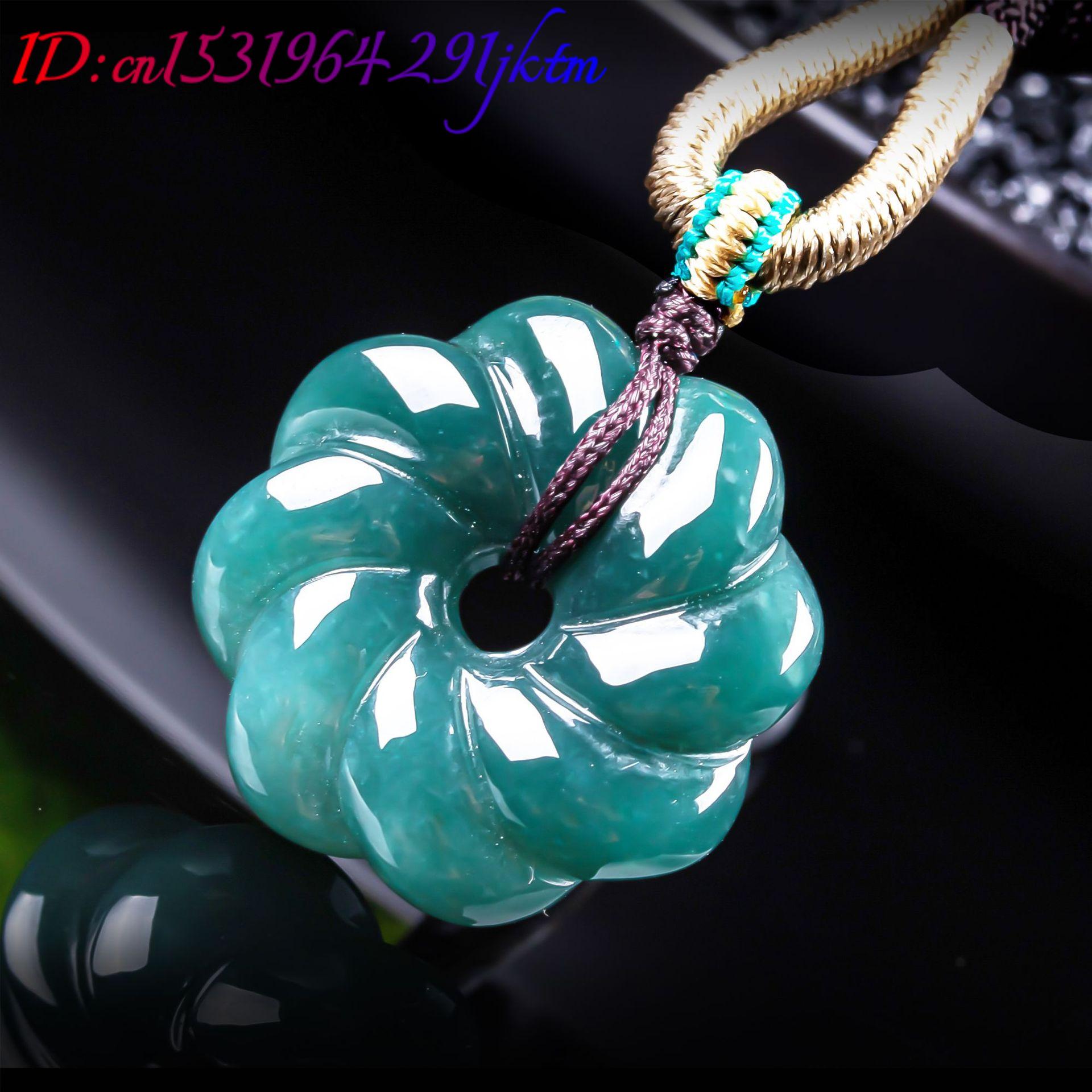 천연 버마산 비취 꽃 모양 펜던트 목걸이 액세서리 보석 - Women Accessories Gift 리뷰 및 가격