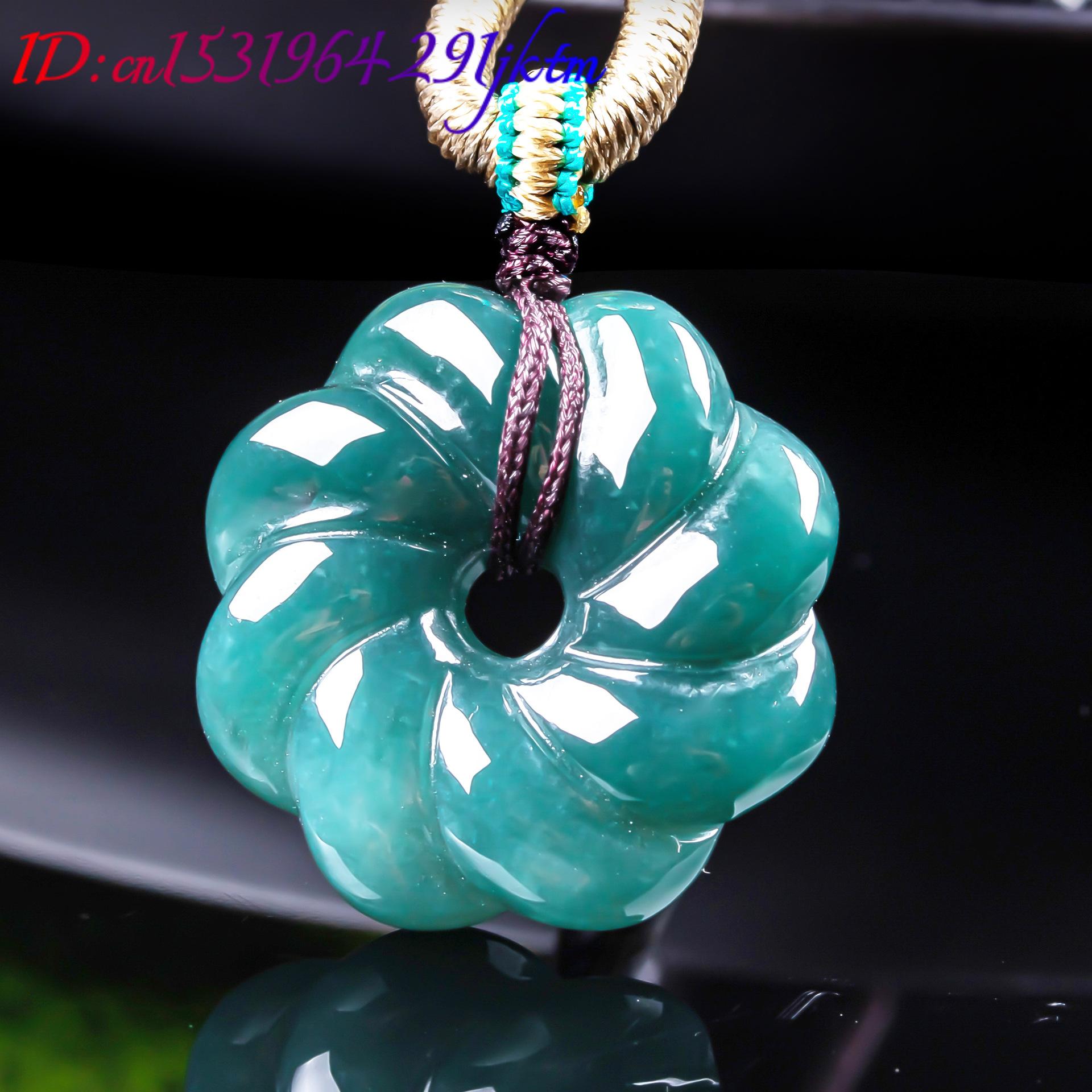 천연 버마산 비취 꽃 모양 펜던트 목걸이 액세서리 보석 - Women Accessories Gift 리뷰 및 가격