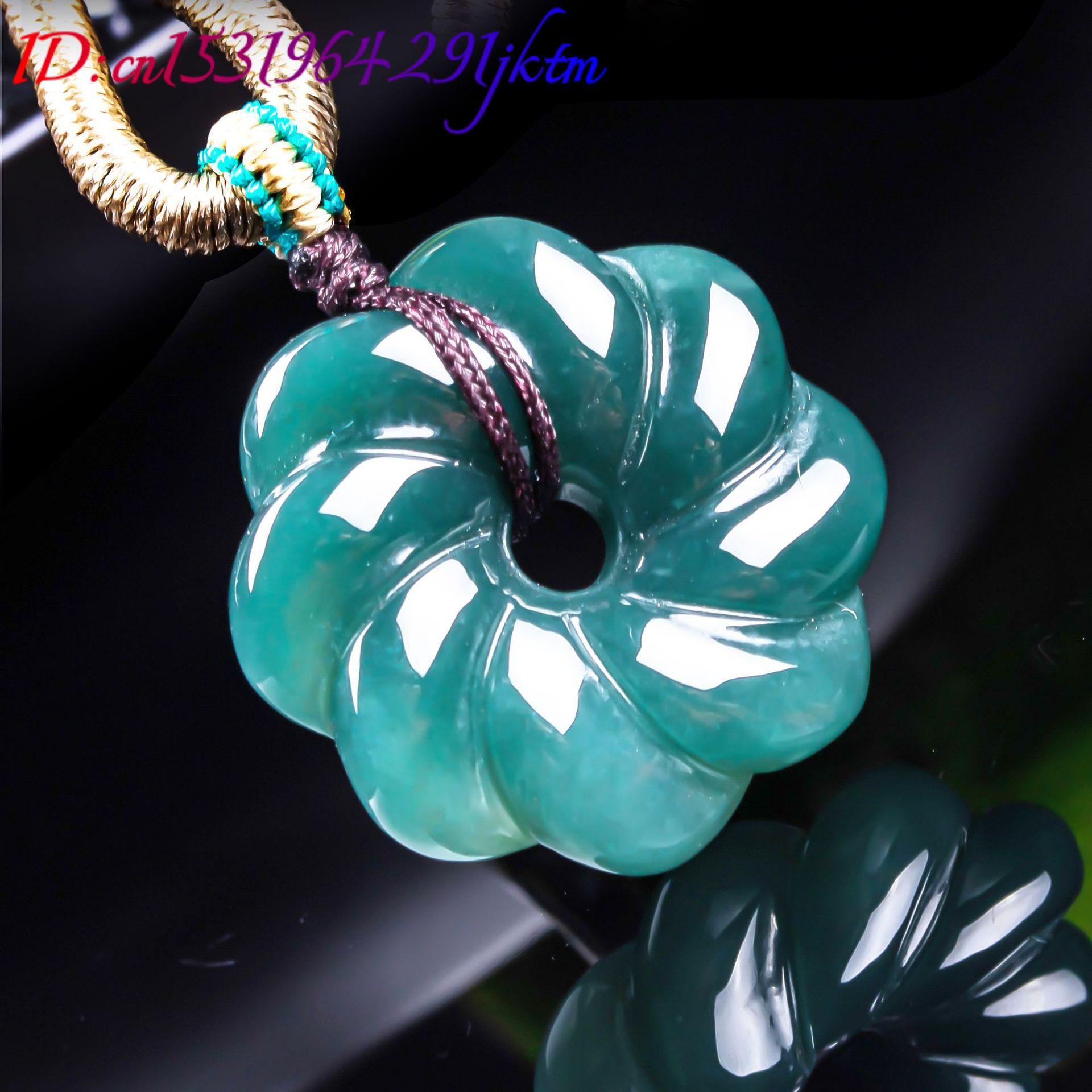 천연 버마산 비취 꽃 모양 펜던트 목걸이 액세서리 보석 - Women Accessories Gift 리뷰 및 가격
