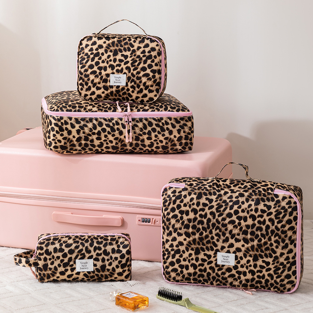 레오파드 메이크업 가방 세면도구 의류 여행용 정리함 대 - Women Accessories Online 리뷰 및 가격