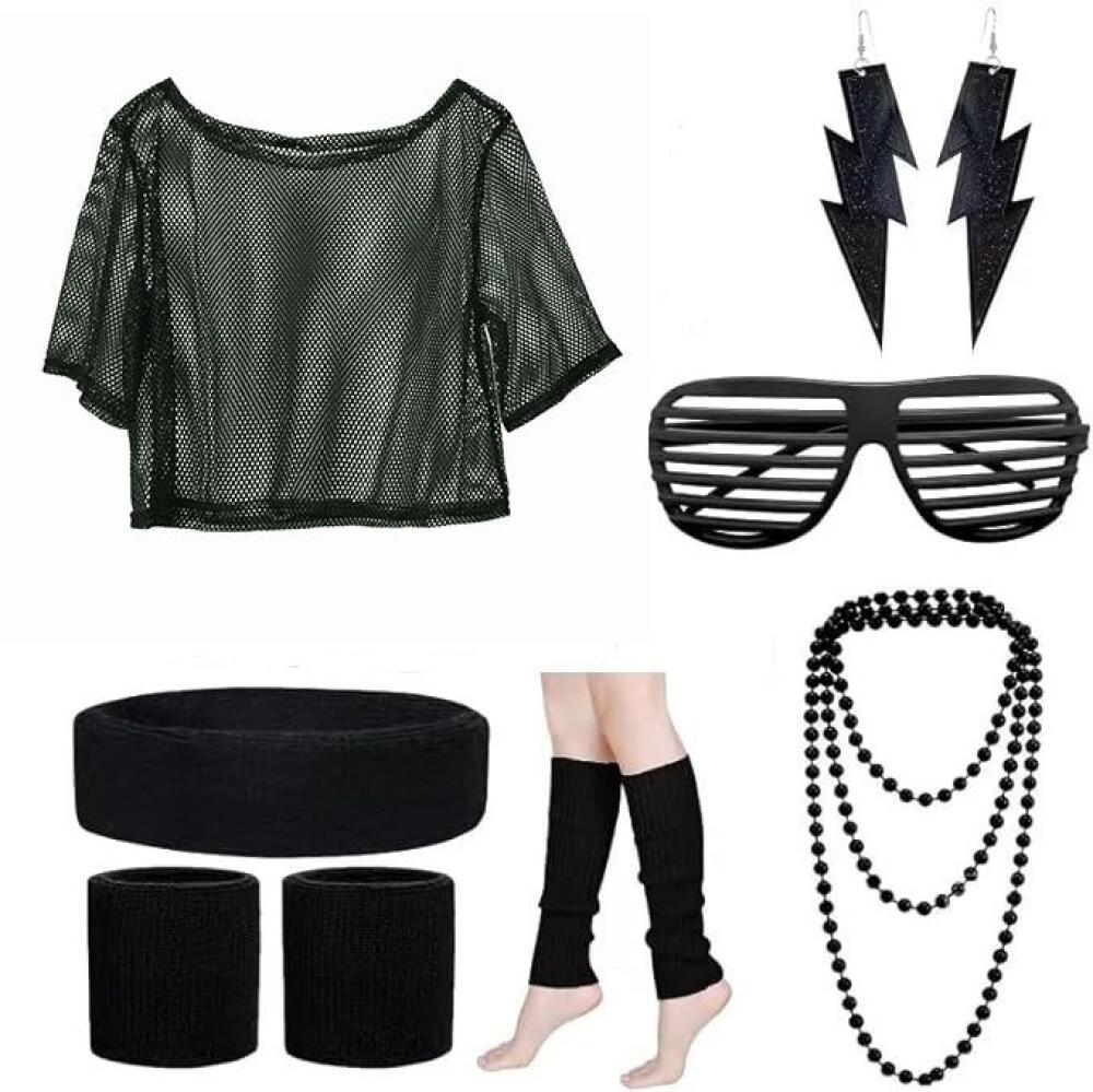 여성을위한 80S 디스코 파티 복장 세트 Fishnet - Women'S Accessories In The 80S 리뷰 및 가격