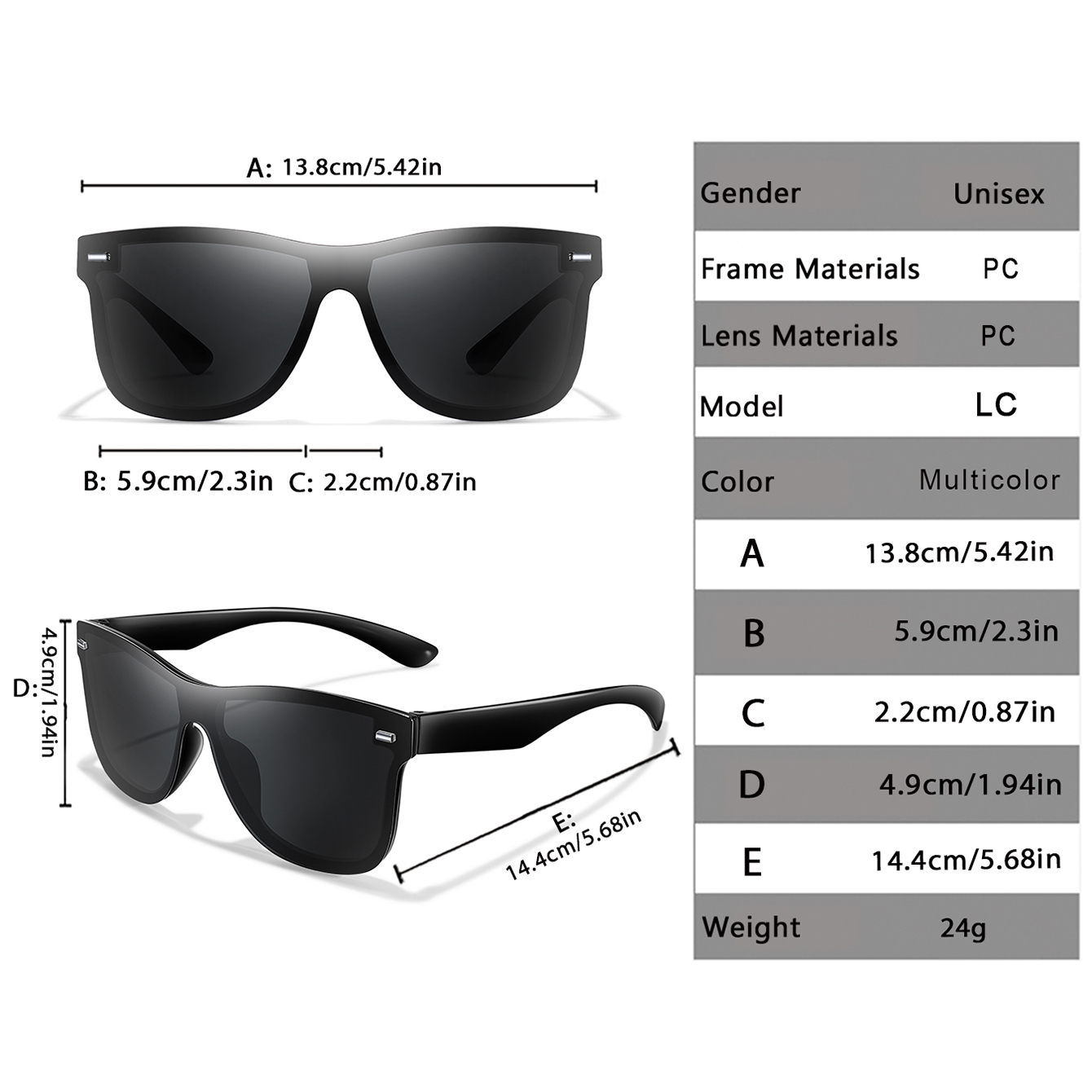 남성 여성 패션 방풍 사각형 선글라스 크기 이상 야외  - Sunglasses Oversized Square 리뷰 및 가격