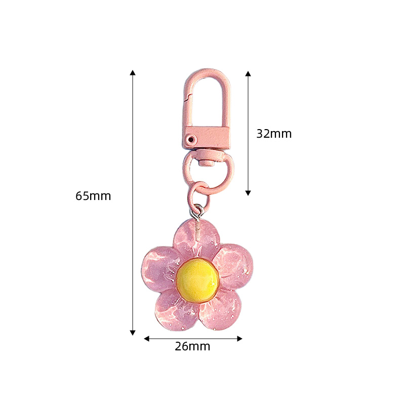 여성을위한 귀여운 꽃 열쇠 고리 투명 수지 열쇠 고리  - Women'S Accessories Purse 리뷰 및 가격
