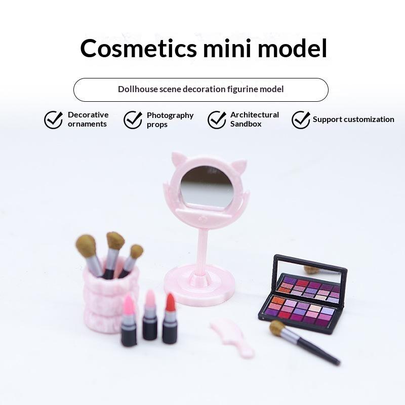 1Pc 미니 인형의 집 메이크업 브러쉬 세트 미니어처  - Women'S Vanity Accessories 리뷰 및 가격