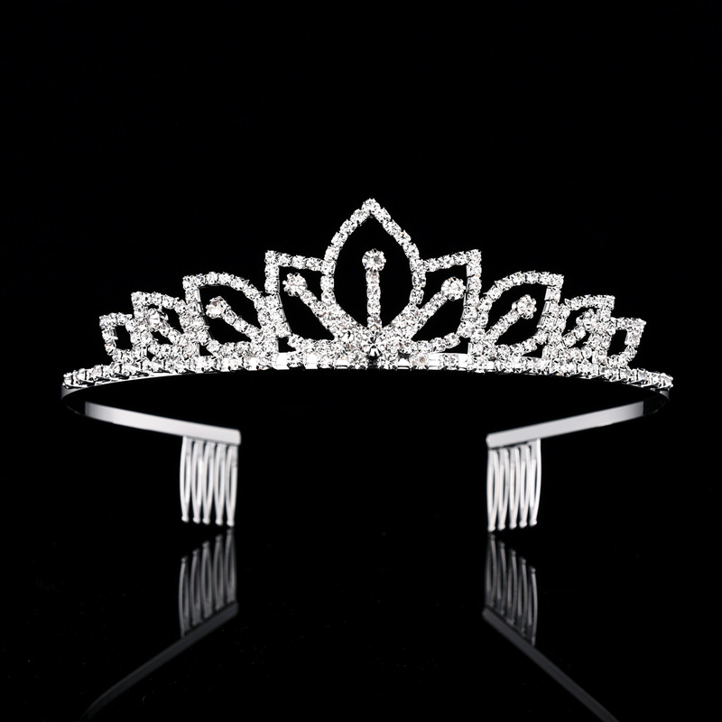 실버 컬러 스파클링 라인스톤 크라운 신부 티아라 웨딩  - Women Accessories Gift 리뷰 및 가격