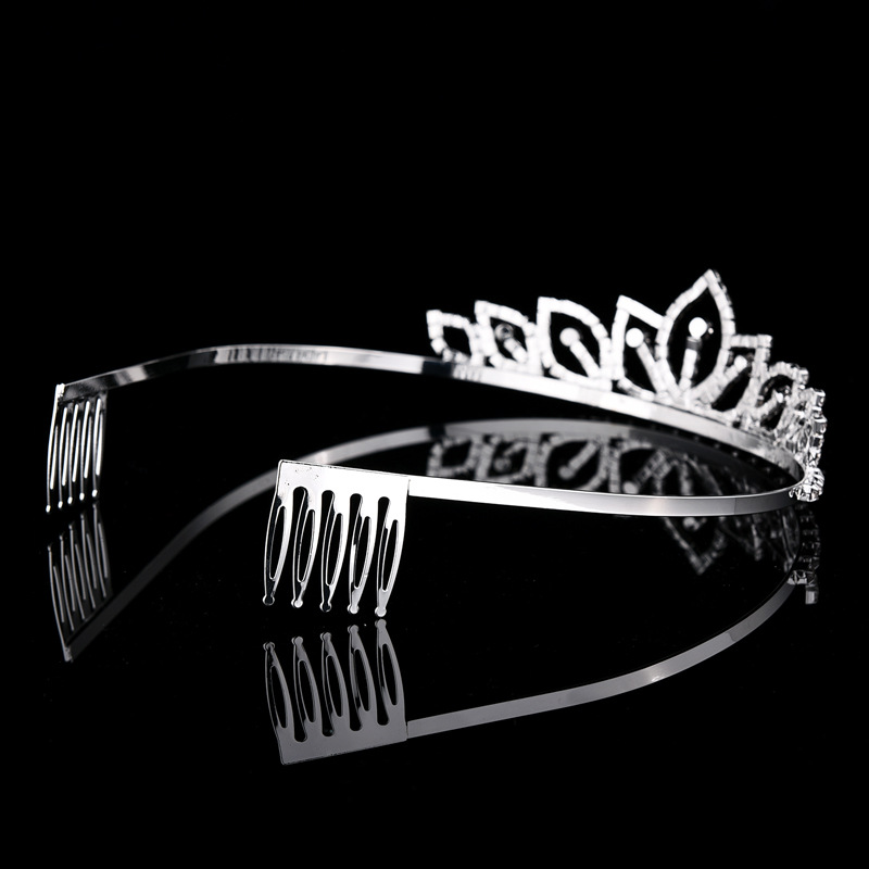 실버 컬러 스파클링 라인스톤 크라운 신부 티아라 웨딩  - Women Accessories Gift 리뷰 및 가격