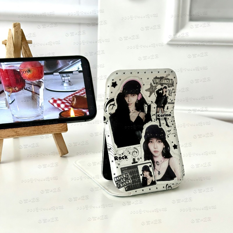 Aespas 미니 접이식 메이크업 거울 수직 데스크탑  - Women'S Vanity Accessories 리뷰 및 가격