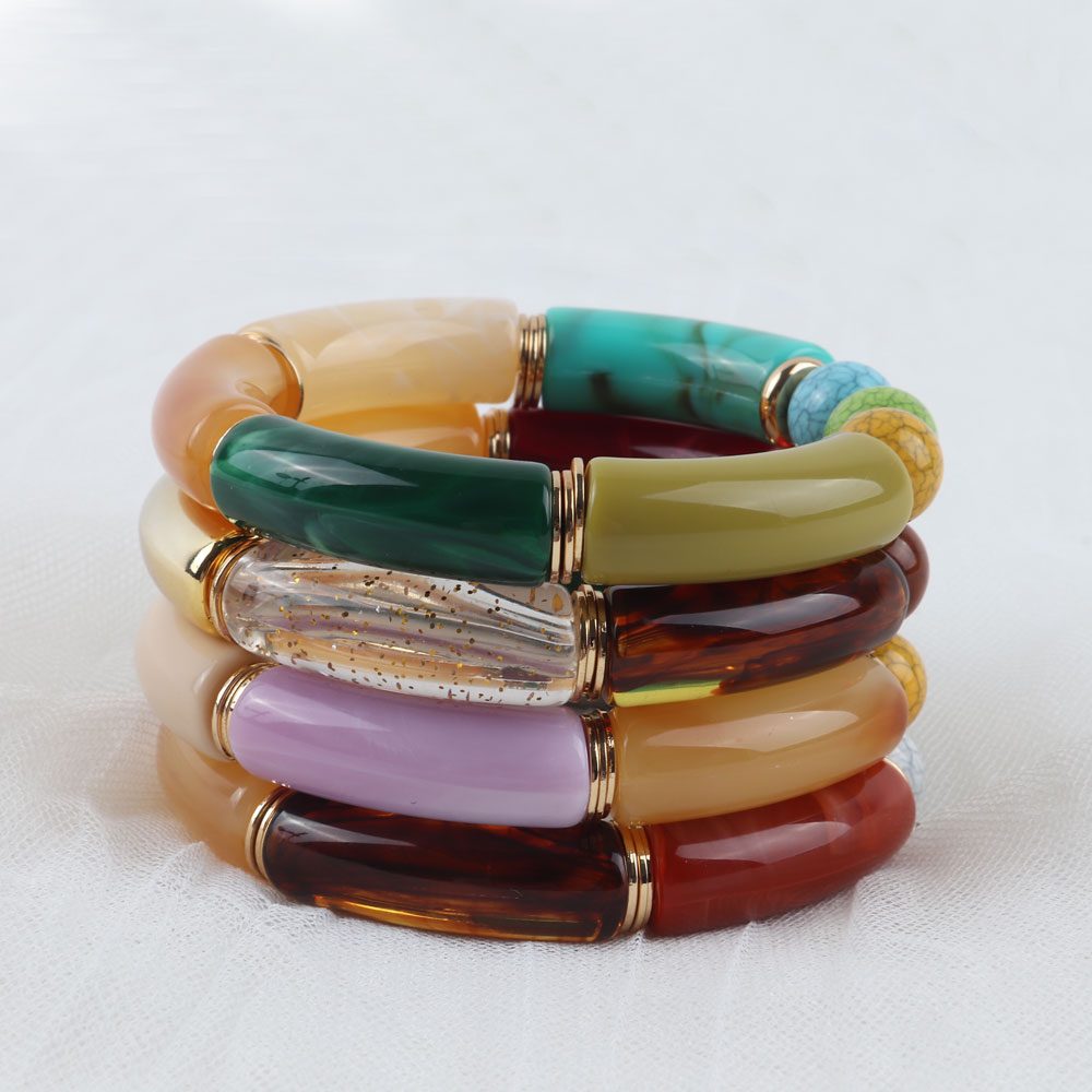 FishSheep-여성을 위한 새로운 다채로운 아크릴  - Resin Bangle Bracelet 리뷰 및 가격