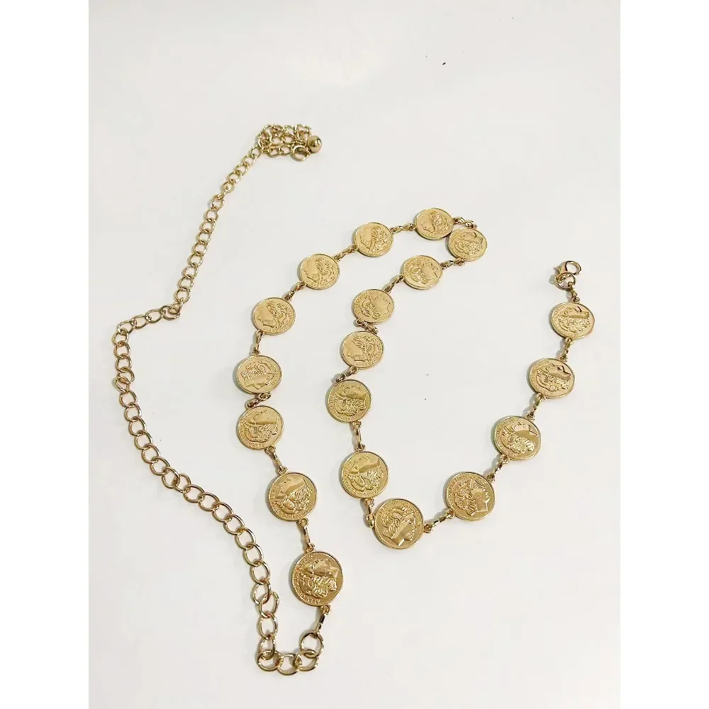 하이 퀄리티 여성용 금화 알렉산더 그레이트 체인 벨트, - Women'S Accessories In The 80S 리뷰 및 가격