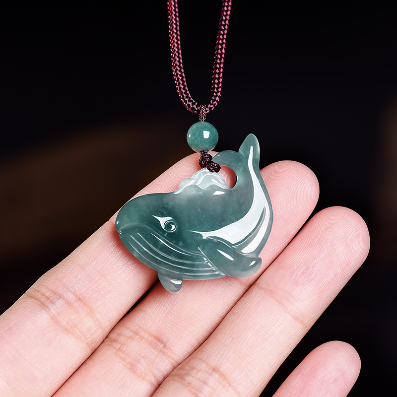 천연 버마산 비취 고래 펜던트 목걸이 액세서리 진짜 옥 - Women Accessories Gift 리뷰 및 가격