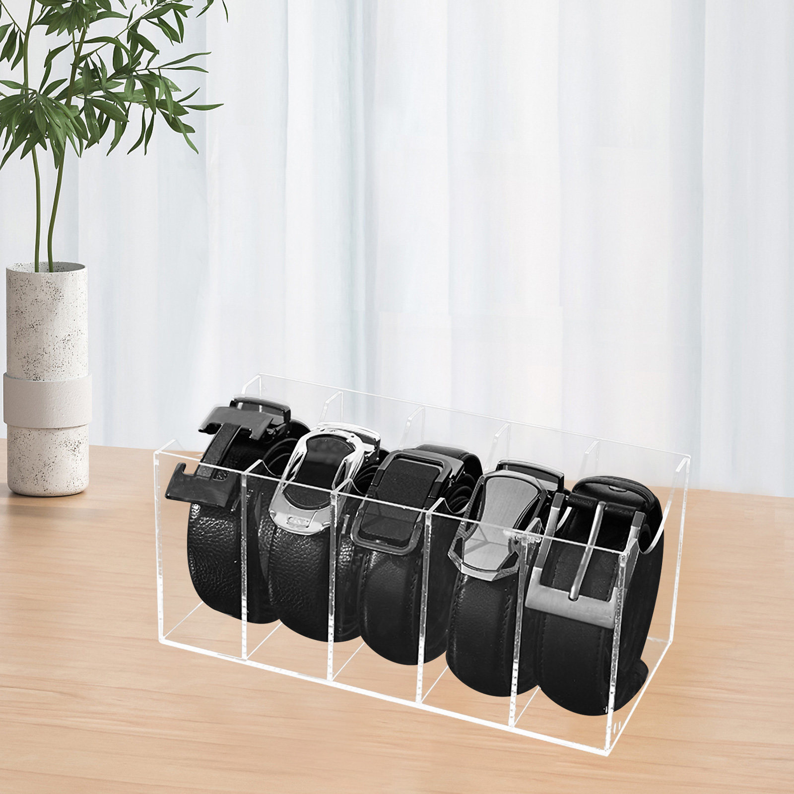 5칸 투명 벨트 정리함 아크릴 수납함, 남녀 액세서리용 - Women Accessories Organizer 리뷰 및 가격