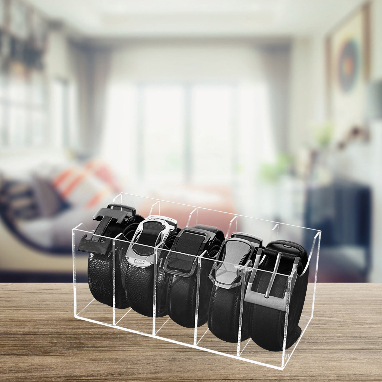 5칸 투명 벨트 정리함 아크릴 수납함, 남녀 액세서리용 - Women Accessories Organizer 리뷰 및 가격