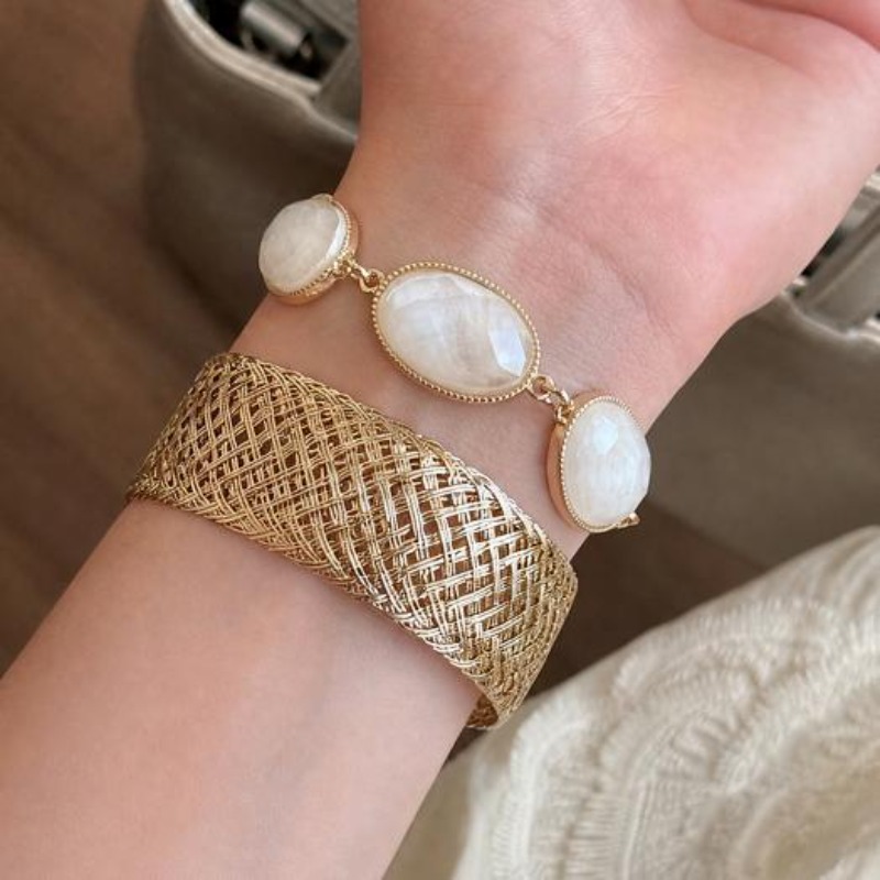 보헤미안 스타일 레진 오벌 팔찌 미니멀리스트 유니크 디 - Resin Bangle Bracelet 리뷰 및 가격