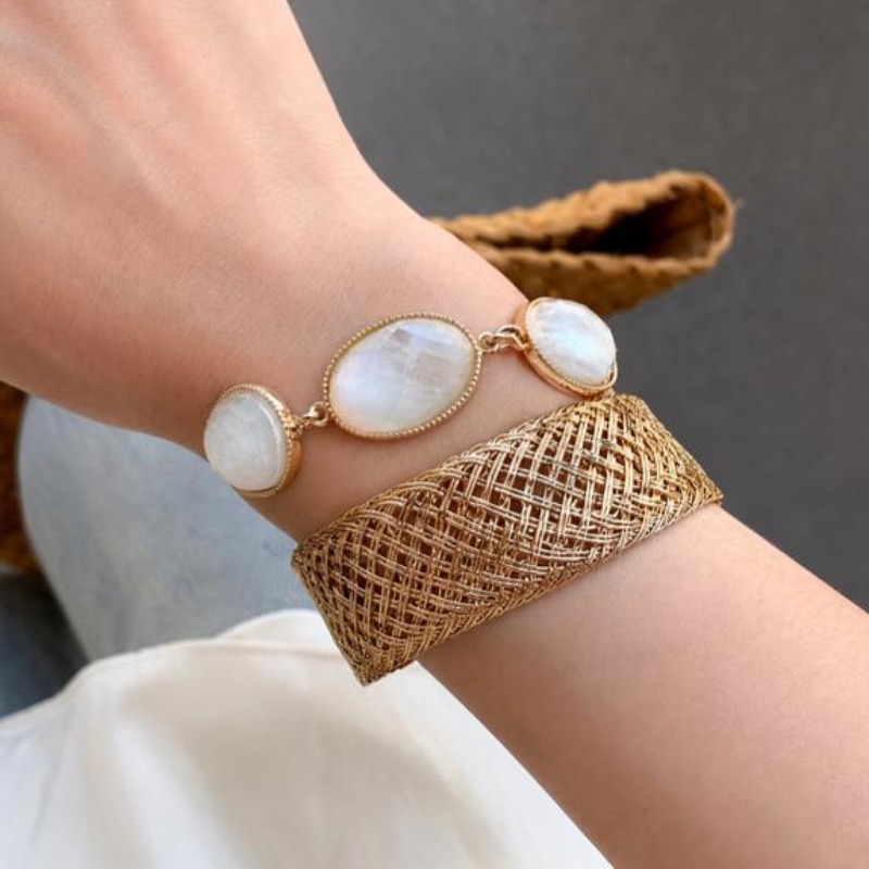 보헤미안 스타일 레진 오벌 팔찌 미니멀리스트 유니크 디 - Resin Bangle Bracelet 리뷰 및 가격