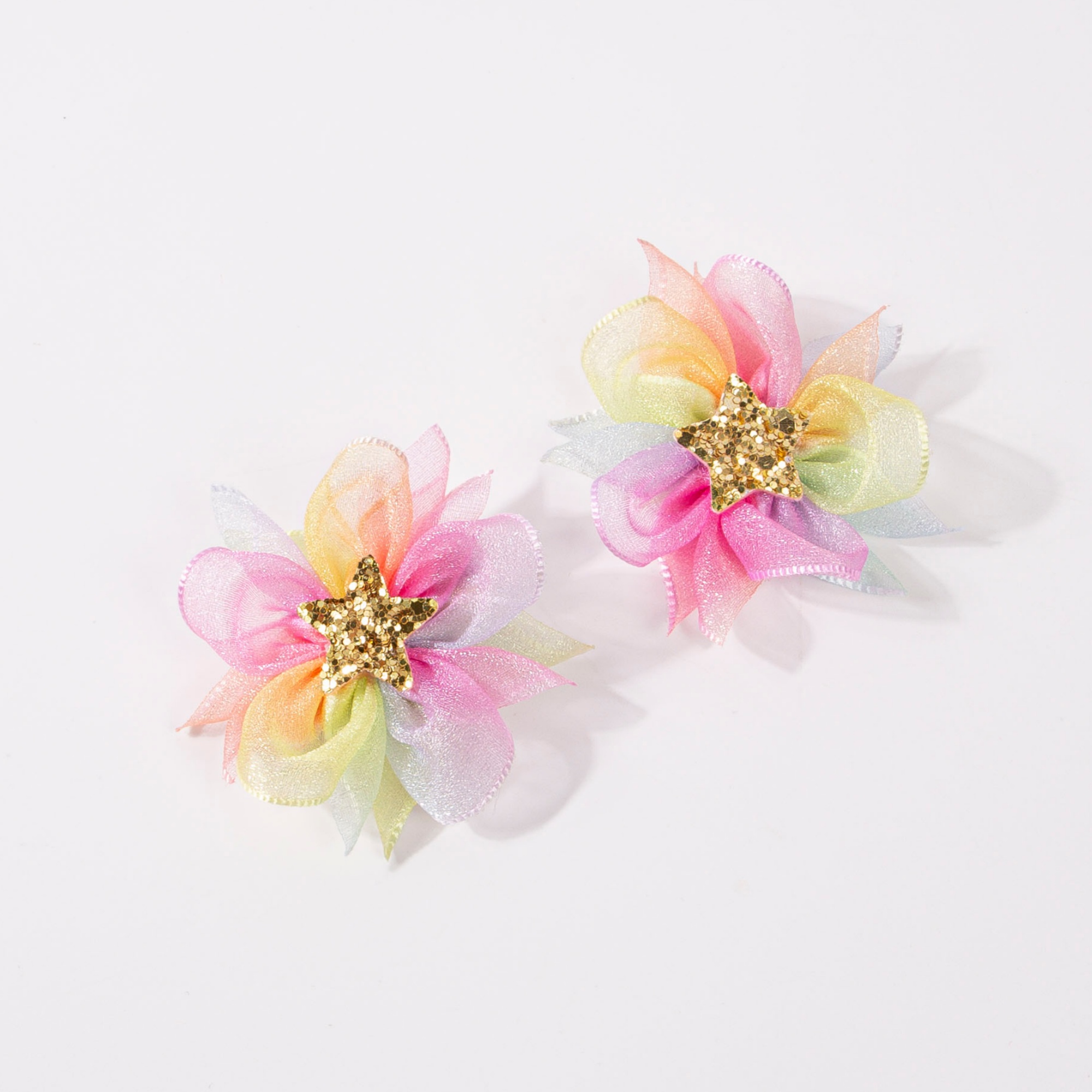 2/4 그라데이션 레인보우 시폰 헤어핀, 반짝이는 별  - Women'S Accessories Rainbow Shops 리뷰 및 가격