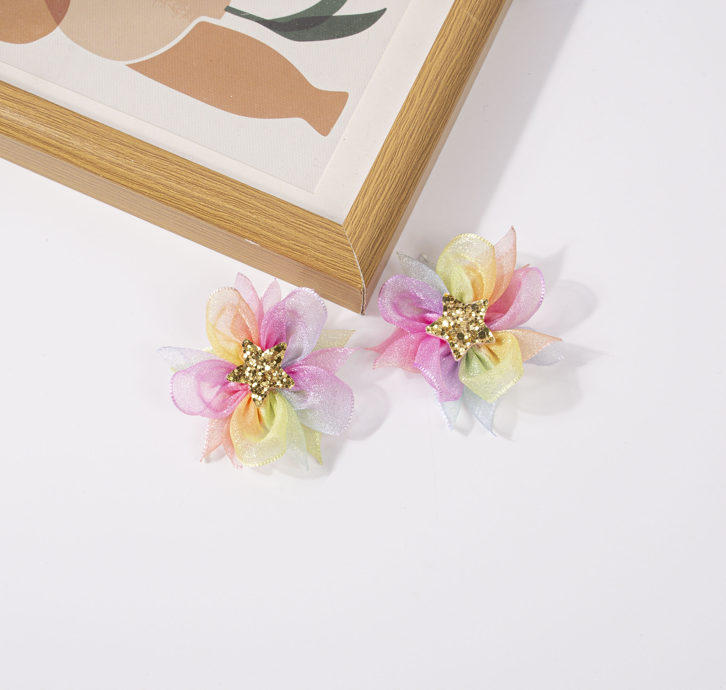 2/4 그라데이션 레인보우 시폰 헤어핀, 반짝이는 별  - Women'S Accessories Rainbow Shops 리뷰 및 가격