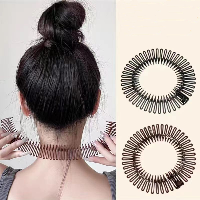 플라스틱 전체 원형 스트레치 유연한 빗 여자 여자 치아 - Women Accessories Online 리뷰 및 가격