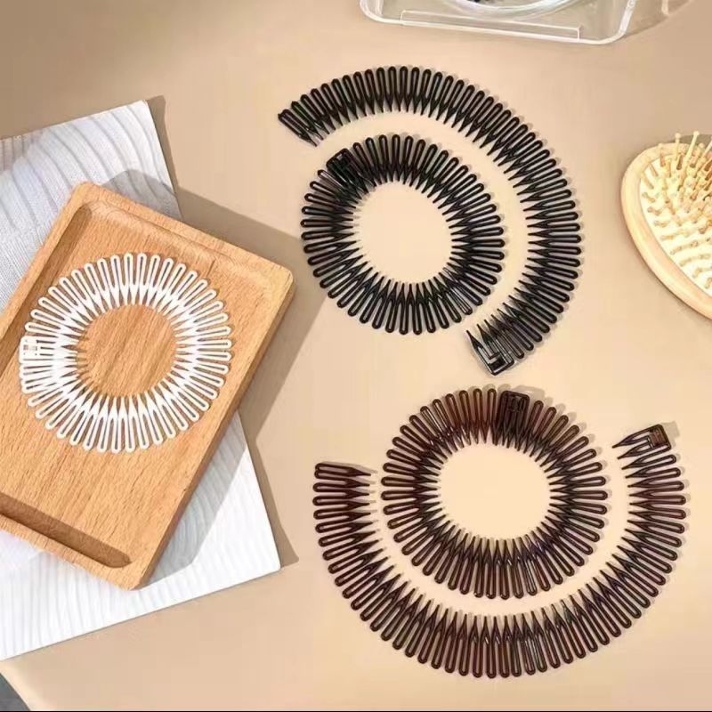 플라스틱 전체 원형 스트레치 유연한 빗 여자 여자 치아 - Women Accessories Online 리뷰 및 가격