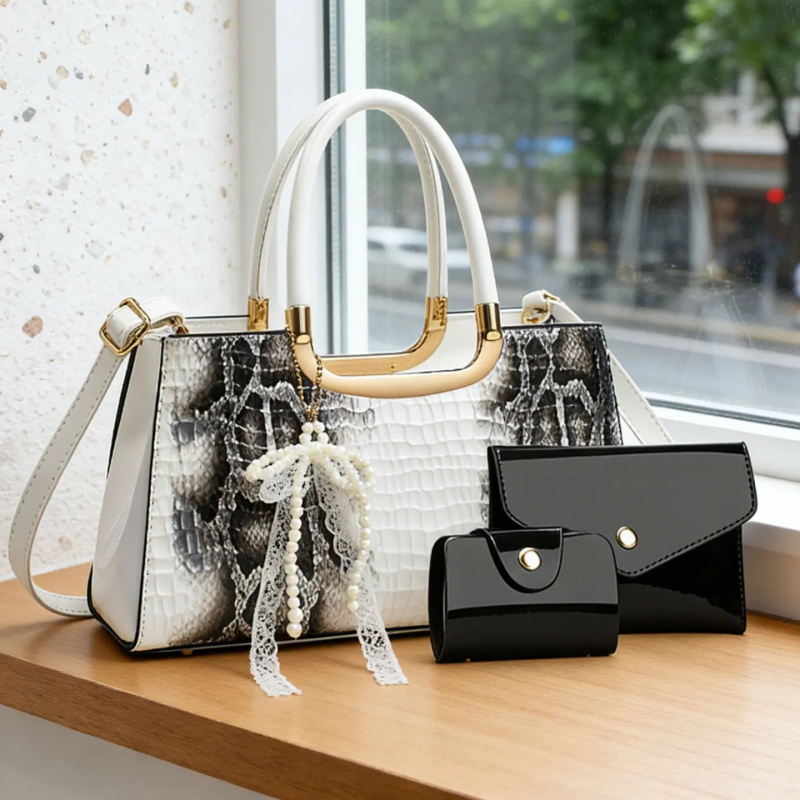 여성용 핸드백 세트, 악어 무늬 이브닝 클러치, 파티  - Women Accessories Gift 리뷰 및 가격
