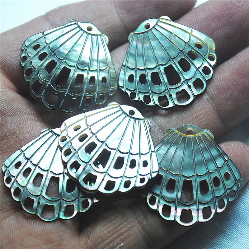 4개의 블랙 쉘 펜던트 조각 모양 크기 28-30MM  - Women'S Accessories Nz 리뷰 및 가격
