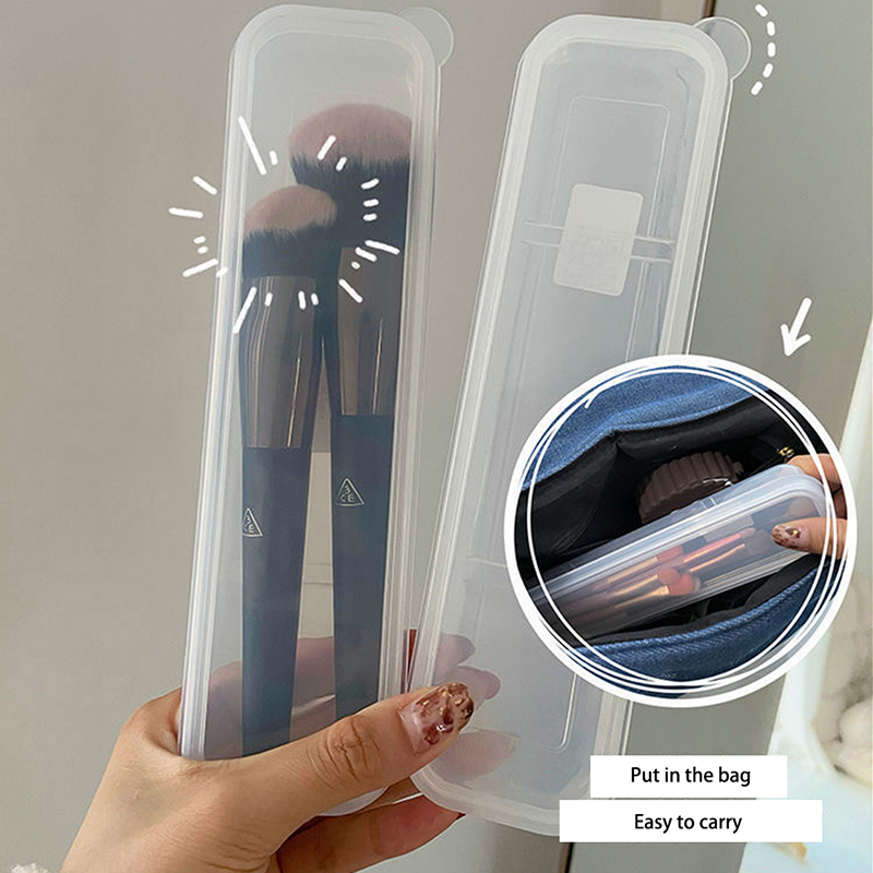 메이크업 브러쉬 주최자 투명 커버 눈썹 연필 상자 휴대 - Women Accessories Organizer 리뷰 및 가격