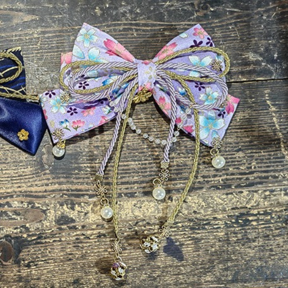 개성 있는 일본 스타일 사쿠라 리본 머리핀 레트로 스윗 - Women'S Kimono Accessories 리뷰 및 가격