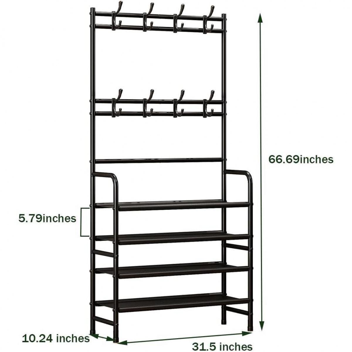 SUOERNUO 메탈 4단 신발 정리대 - 8개의 후크 - Women'S Accessories Rack Room Shoes 리뷰 및 가격
