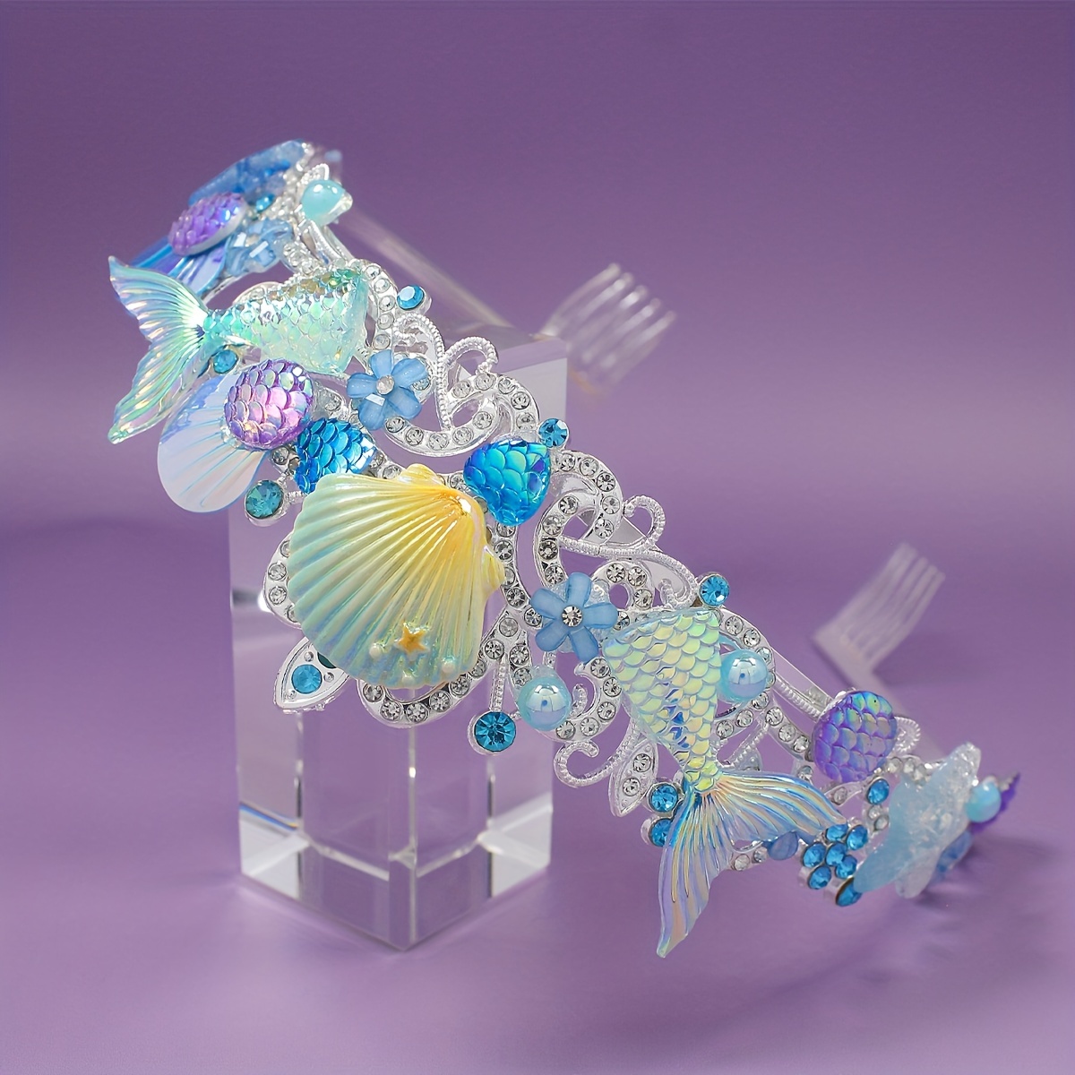 2025년 신상 인어 머리빗 왕관 오션 시리즈 합금 왕 - Women Accessories Gift 리뷰 및 가격