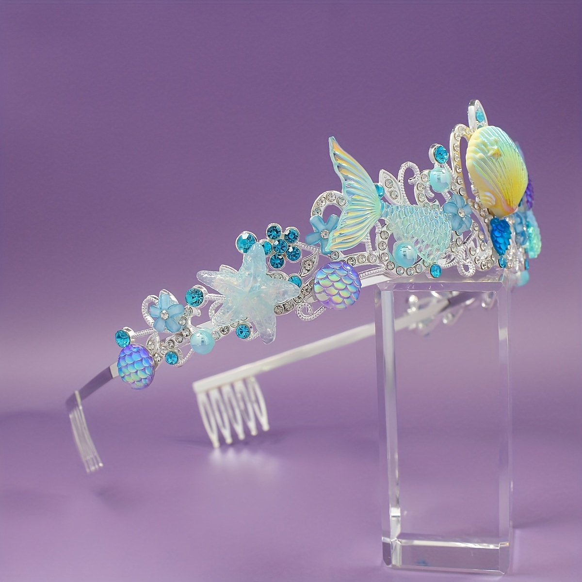 2025년 신상 인어 머리빗 왕관 오션 시리즈 합금 왕 - Women Accessories Gift 리뷰 및 가격